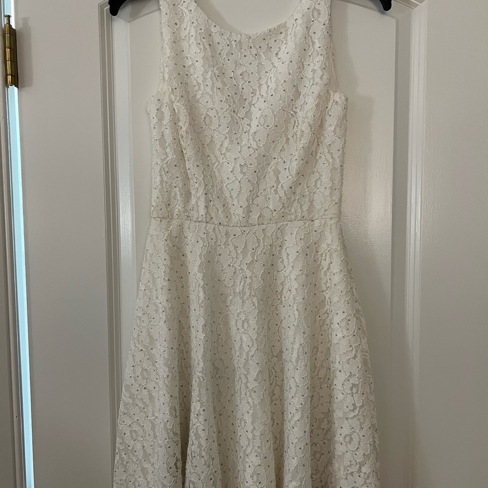 White semi-formal dress